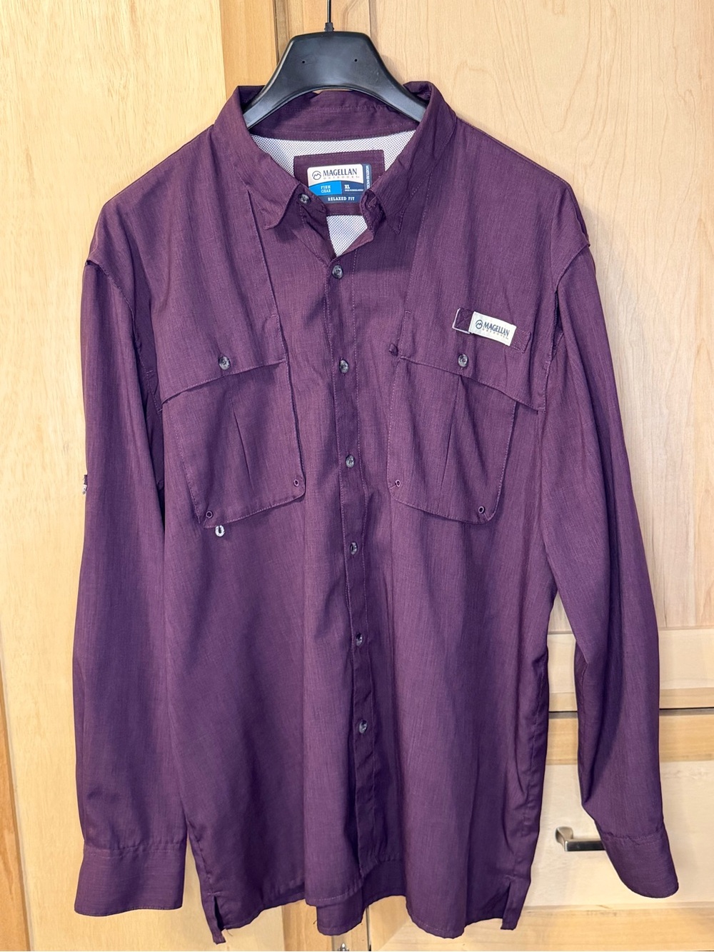 Magellan Outdoors Men's Long Sleeve Shirt - Plum